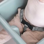 ANTILOP Highchair with safety belt, grey-blue/white - Image 3