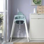 ANTILOP Highchair with safety belt, grey-blue/white - Image 4
