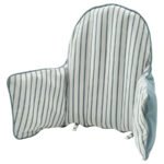 ANTILOP Supporting cushion and cover, blue/white striped