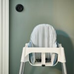 ANTILOP Supporting cushion and cover, blue/white striped - Image 3