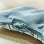 ANTILOP Supporting cushion and cover, blue/white striped - Image 5
