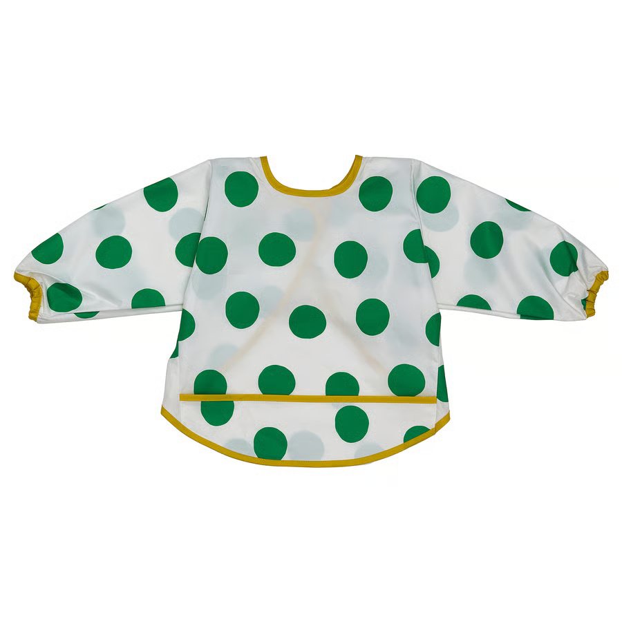 1137-1 kladdig-bib-white-green KLADDIG Bib, white/green - Image 1