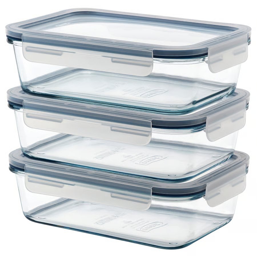 1159-1 ikea-365-food-container-with-lid-rectangular-glass IKEA 365+ Food container with lid, rectangular/glass, 1.0 l - Image 1