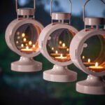 FLODSVALA Lantern for tealight, in/outdoor, pale pink, 21 cm - Image 3
