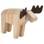 HÖSTAGILLE Decoration, moose, pine/dark grey-green, 13 cm