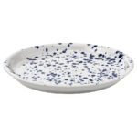 SILVERSIDA Plate, patterned/blue, 26 cm