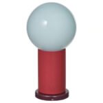 IKEA PS 2026 LED portable lamp, battery-operated dimmable/red/light blue, 22 cm