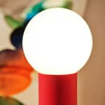 IKEA PS 2026 LED portable lamp, battery-operated dimmable/red/light blue, 22 cm - Image 3