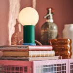 IKEA PS 2026 LED portable lamp, battery-operated dimmable/green/light pink, 22 cm - Image 2