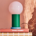 IKEA PS 2026 LED portable lamp, battery-operated dimmable/green/light pink, 22 cm - Image 3