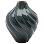 KORNSPARV Vase, grey-blue, 22 cm
