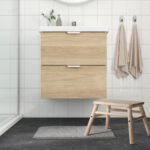 TOFTBO Bath mat, grey-white/mélange, 40x60 cm - Image 3