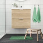 TOFTBO Bath mat, light green, 40x60 cm - Image 3