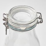 KORKEN Bottle shaped jar with lid, clear glass, 1 l - Image 6