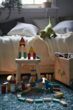 UNDERHÅLLA 40-piece wooden building block set, multicolour - Image 6