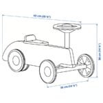 FÄLTHARE Ride-on toy car, red - Image 5