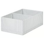 STUK Box with compartments, white/black, 32x51x18 cm