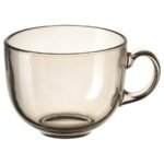HÖSTAGILLE Mug, light brown tempered glass, 50 cl