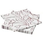 HÖSTAGILLE Paper napkin, patterned/Flowers, 33x33 cm