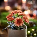 FEJKA Artificial potted plant, in/outdoor/Chrysanthemums orange, 9 cm - Image 3