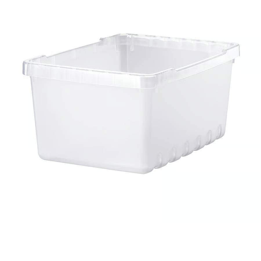 1278-1 uppsnofsad-storage-box-transparent-white UPPSNOFSAD Storage box, transparent white, 25x17x12 cm/3.5 l - Image 1