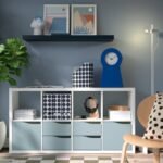 LACK Wall shelf, black-blue, 110x26 cm - Image 3