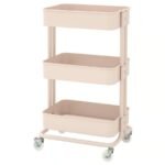 RÅSKOG Trolley, pink, 35x45x77 cm