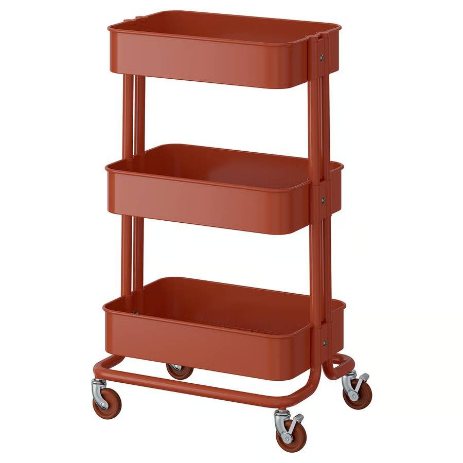 1293-1 raskog-trolley-red-brown RÅSKOG Trolley, red-brown, 35x45x77 cm - Image 1