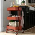 RÅSKOG Trolley, red-brown, 35x45x77 cm - Image 2