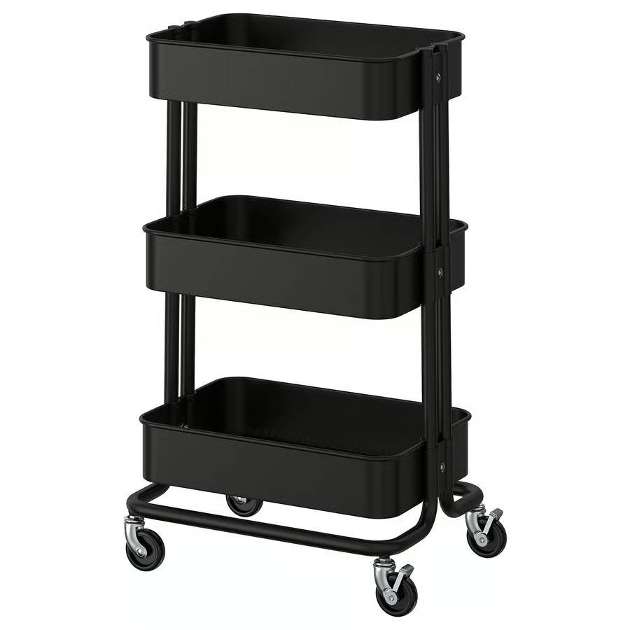 1294-1 raskog-trolley-black RÅSKOG Trolley, black, 35x45x77 cm - Image 1