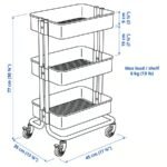 RÅSKOG Trolley, black, 35x45x77 cm - Image 10