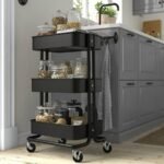 RÅSKOG Trolley, black, 35x45x77 cm - Image 2