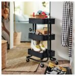 RÅSKOG Trolley, black, 35x45x77 cm - Image 4