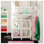 VESKEN Corner shelf unit, white, 33x33x71 cm - Image 3