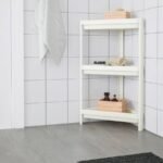 VESKEN Corner shelf unit, white, 33x33x71 cm - Image 5