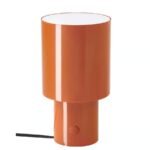 SPETSBOJ Table lamp, dimmable/orange, 22 cm
