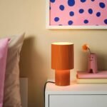 SPETSBOJ Table lamp, dimmable/orange, 22 cm - Image 2
