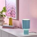 SPETSBOJ Table lamp, dimmable/light blue, 22 cm - Image 2