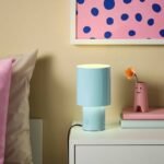 SPETSBOJ Table lamp, dimmable/light blue, 22 cm - Image 3