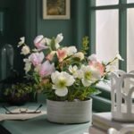 FEJKA Artificial flower arrangement, in/outdoor, pink/white, 15 cm - Image 2
