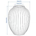 STJÄRNLUDD Vase, green, 12 cm - Image 5