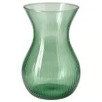 ROSENMÅS Vase, green, 18 cm