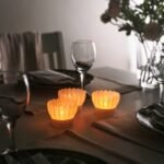 SMÅNÄCKROS Tealight holder, white, 6 cm - Image 2