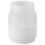 HJULMÖJA LED table decoration, glass/battery-operated, white